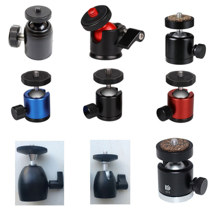 Metal universal small PTZ mobile phone video live broadcast triangle bracket 1 4 interface camera tripod 3 8 connection accessories