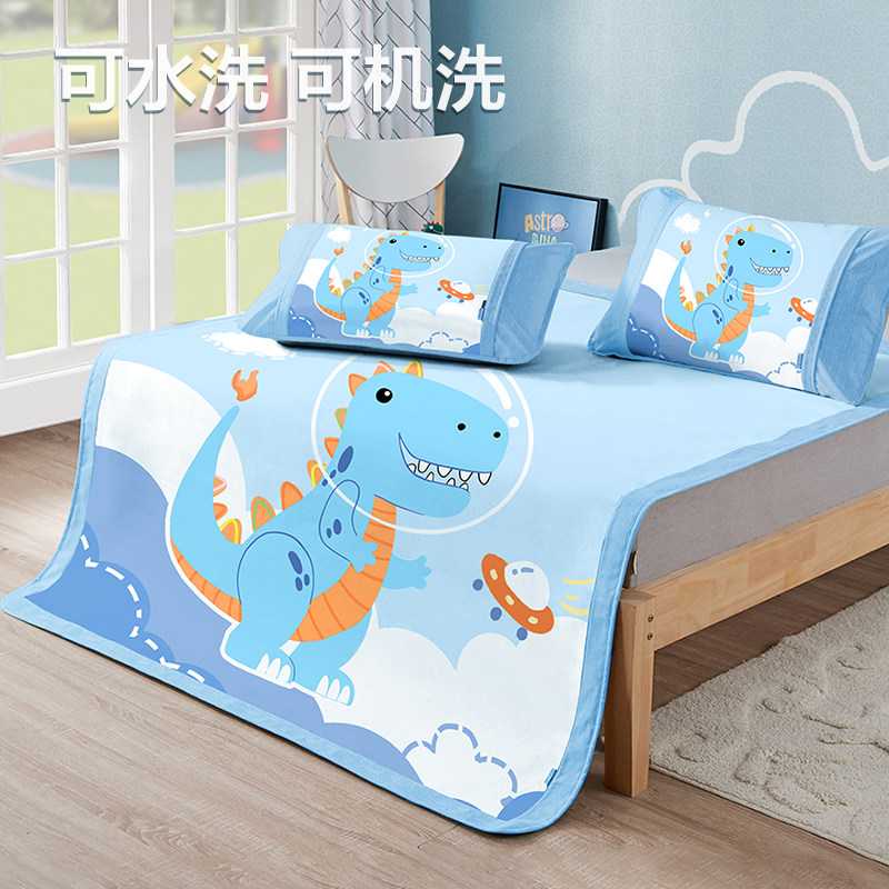 Boyo Children Cool Mat Summer Boy Ice Silk Mats 23 Pieces Kit Foldable 1 2m Cartoon Children's Bed Soft Mat-Taobao