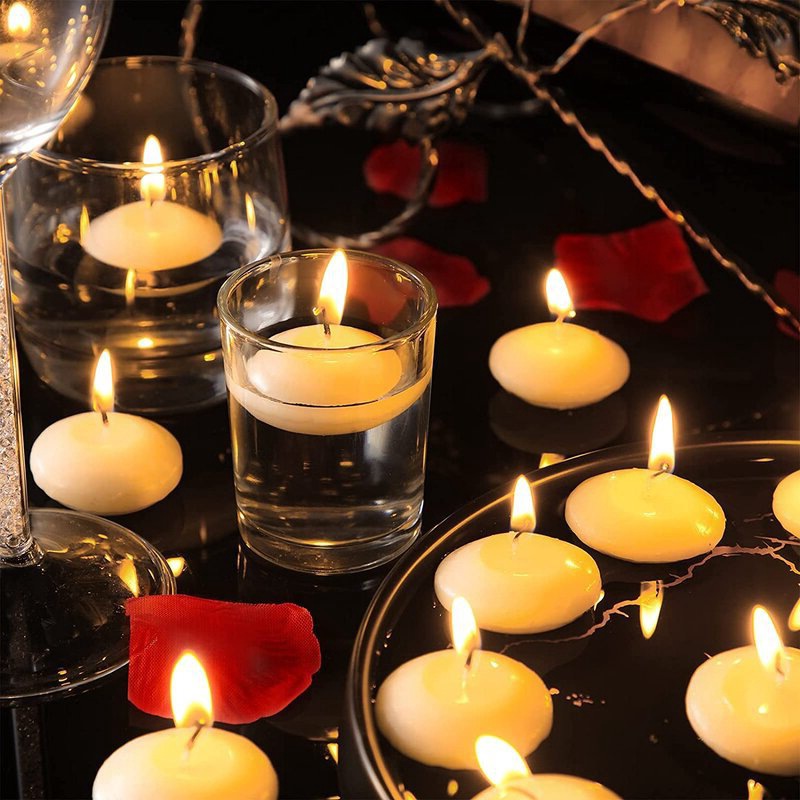 ウェディング用品 水に浮かぶワックス 結婚式 誕生日パーティー バレンタインデー 小さなフローティングキャンドル ウェディング小道具