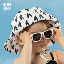 Bumkins sunscreen cap baby fisherman hat male and female child summer slim sun children hat baby sun hat