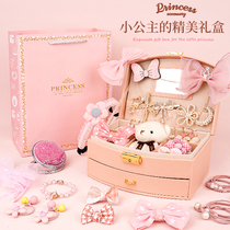 Hair accessories gift box for girls birthday gift hairpin hairpin rubber band headdress little princess cute jewelry box