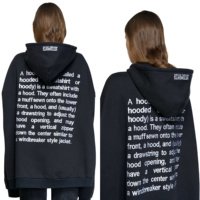 现货 VTM SS16 OG embroidered definition hoodie黑色连帽卫衣