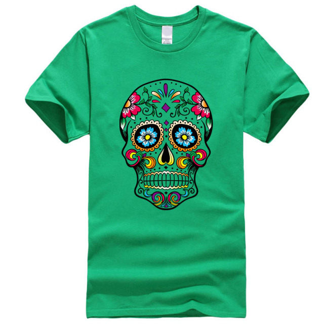 Men's Skull Print T-Shirt Graphic Short Sleeve - Taobao product photo 7
