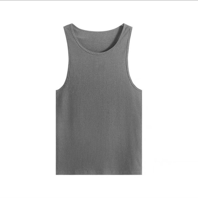 Fitness threaded sweat vest slim shoulder I-shaped quick-drying tight muscle male American summer vest training iron