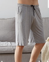 Summer Modale mens sleeping pants shorts loose big code casual thin underpants home pants can be worn out of ice-wire home pants