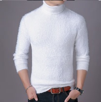 Sweater male winter Korean version loose with lazy wind can turn over high collar thickened with velvety mahew wool sweater close-knit close-knit cardiovert