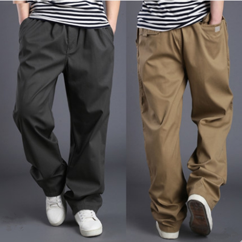 Spring and autumn labor insurance pants men's plus fertilizer plus size extra large multi-pocket work pants wear-resistant and can not open the crotch