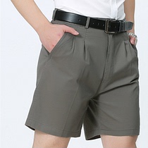Summer Thin in pure cotton shorts 5 Pants Mid Aged Beach Pants Middle-aged Men Style Casual Pants Suit Shorts Male