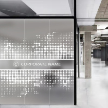 Company office glass film dot gradient white frosted glue-free electrostatic sticker light-transmitting opaque customization