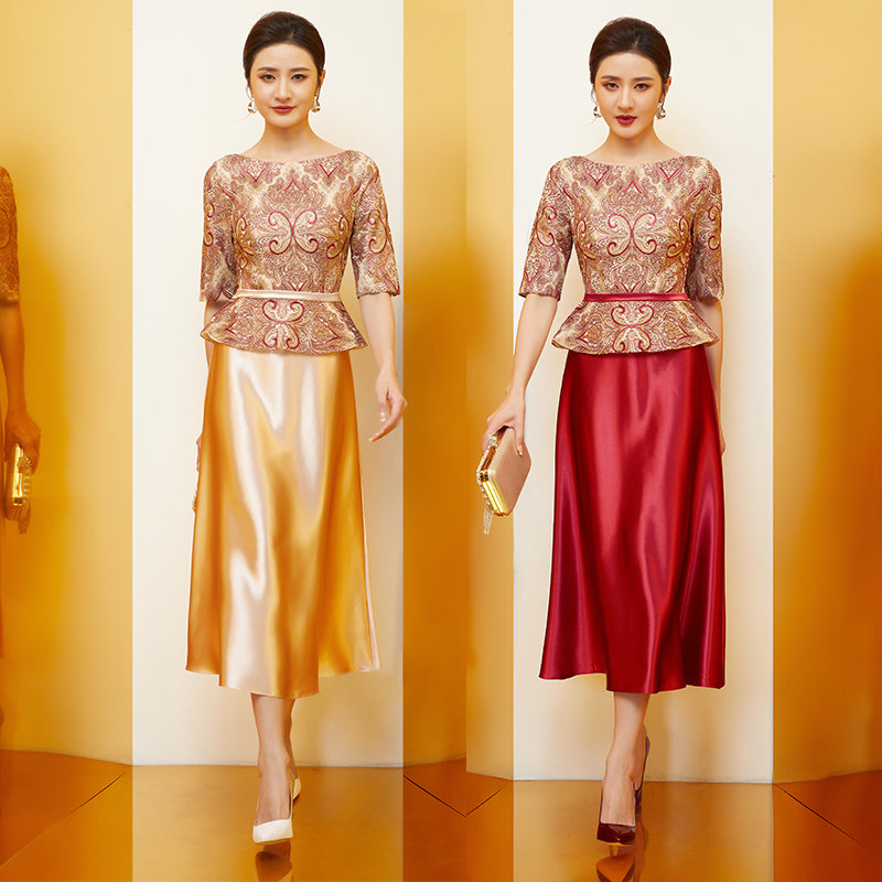 Brand Xipoupo Wedding Banquet Attire 2026 New Model Petite Noble Wedding Dress Elder Clothing Can Be Worn Casually Brand Xipoupo Wedding Banquet Attire 2026 New Model Petite Noble Wedding Dress Elder Clothing Can Be Worn Casually