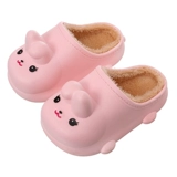 Детские зимние тапочки, нескользящий удерживающий тепло мультяшный милый водонепроницаемый кролик, коллекция 2022, семейный стиль