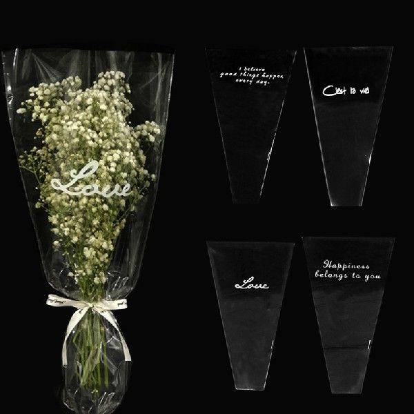 50pcs Poly Bag Floral Packaging Materials Accessory