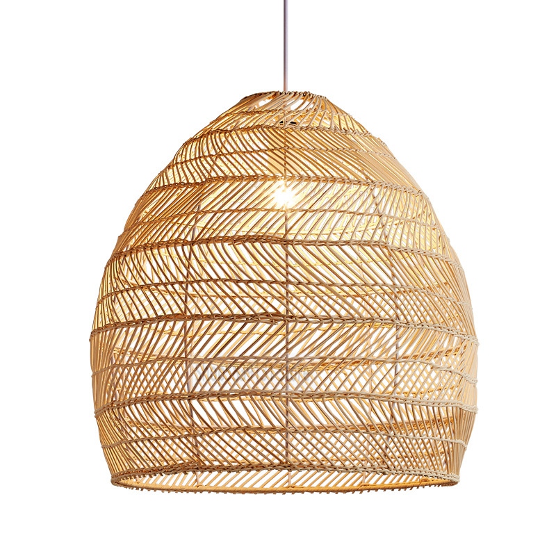 Rattan Lamp Pendant Light Vintage Hanging Lamp Shades E27 Li