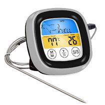 Food Cooking BBQ Thermometer With Six Probes and Timer For