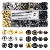 120 Set Fastener Screw Snaps Kit Professional Sewing Snaps
