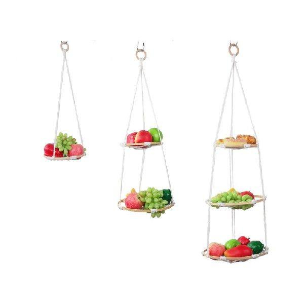 Kitchen Hanging Fruit Baskets Kitchroom Bathroom Organizer