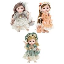 13 Ball Joints BJD Girl Doll 3D Eyes Smooth Hair w Clothes