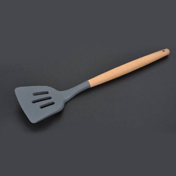 Silicone Wooden Handle Kitchen Set 8 Piece Non-stick