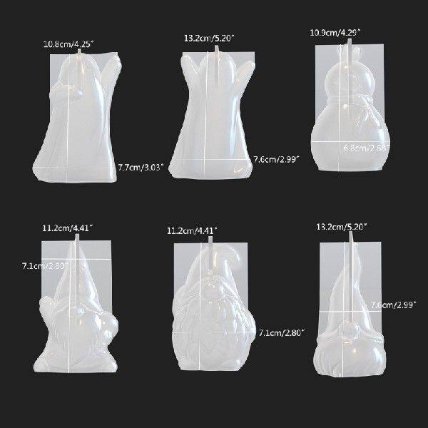 Christmas 3D Silicone Mold Flexible Candle Wax Soap Making