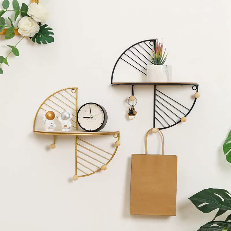 Iron Storage Display Shelf Wall Hanging Storage Rack Living