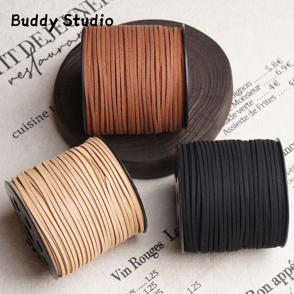 Buddy韩国麂皮鹿皮绳2.5mm手链项链绒绳手工diy皮绳挂坠编制材料：创意无限，时尚随心所欲！-线-淘宝好物网