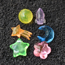 Childrens plastic acrylic imitation Crystal Space Meteor Moon Planet Star rocket creative reward gem toy