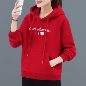 加绒加厚卫衣女装宽松韩版2020年新款