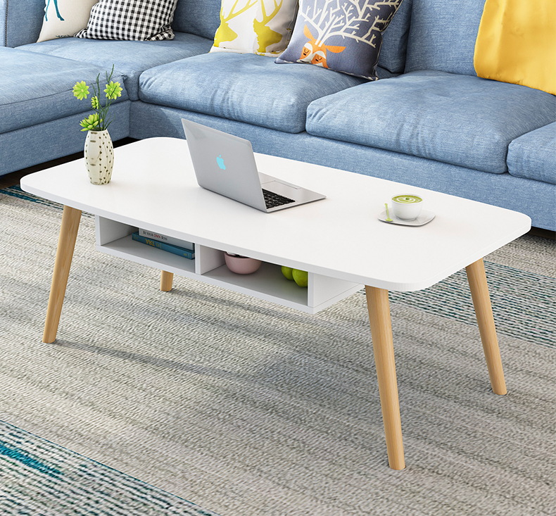 Nordic tea few in wind small household type simple modern solid wood square creative living room floating window easy rental table