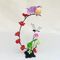 Hotel Mood Vegetable Tasking Pan Decorated with flowers and flowers Creative Disc Accessories Small Pendulum Pieces Sashimi Parquet Sushi Cold Dish Simulation Flowers