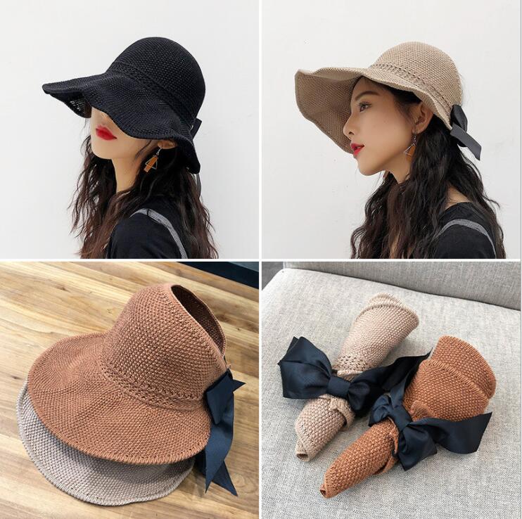 Cap children Summer Korean version 100 lap sun hat Out of the sun UV Shade Sun Hat Sunscreen Sunscreen Fisherman Hat Straw Hat