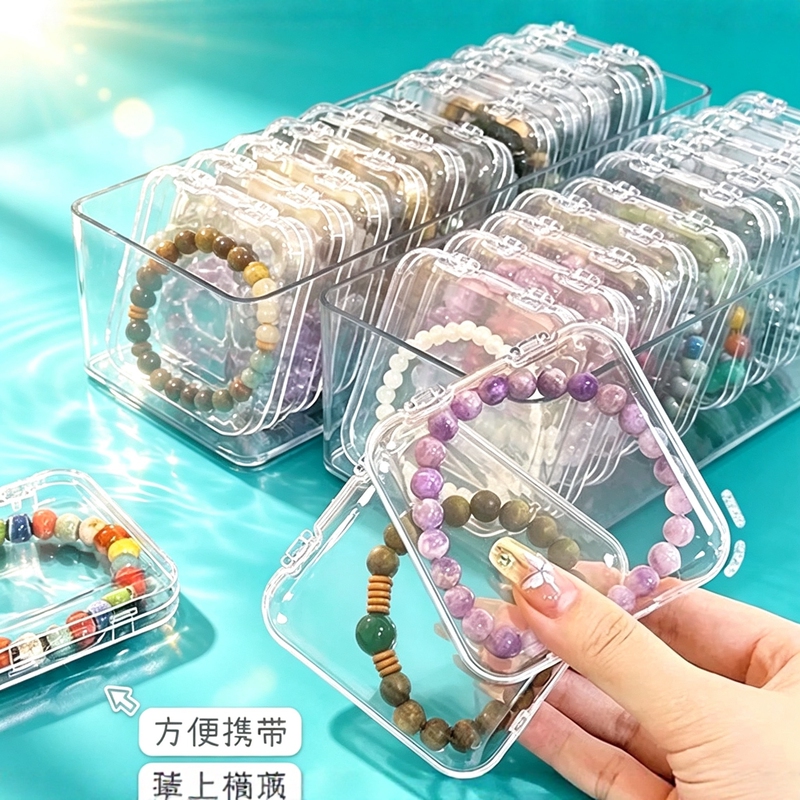 [Jufu Department Store] Ss Nail Art Wearable Nail Box Set Nail Storage Box Transparent Acrylic Dustproof Accessories Storage