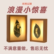 Leaf carvings leaf photos high-end customization gifts for friends girlfriends Chinese Valentines Day anniversary gifts birthday gifts
