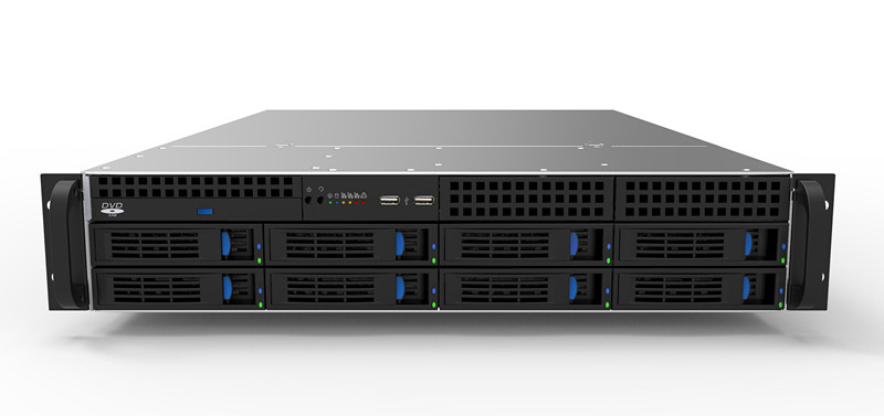 Yan Hongpan 2U8 hard disk bit hot-swappable storage chassis KTV HD NAS storage 2U hot-swappable chassis