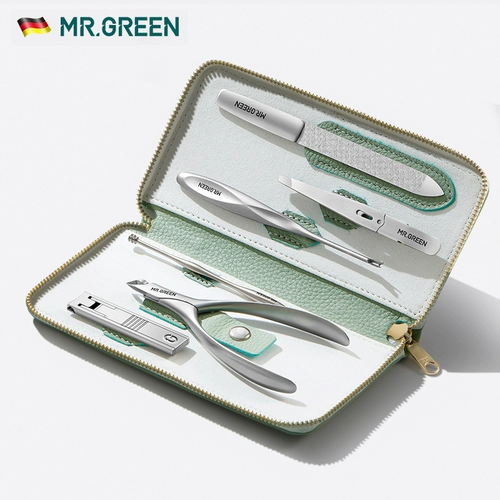 Комплект для маникюра для ногтей, импортные кожаные маникюрные кусачки, Германия, США