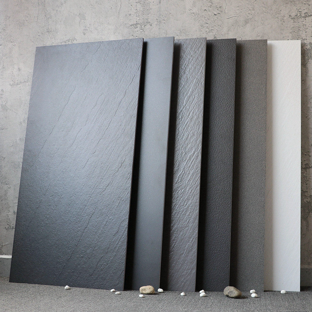 Outdoor through body sandstone large plate tiles 600x1200 grey floor tiles imitation ancient brick frosted surface full porcelain anti-slip floor tiles