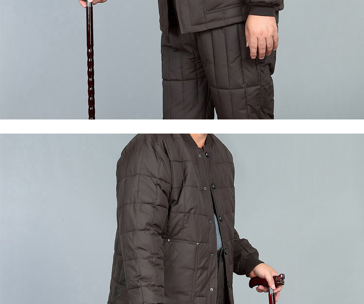 Quần áo cotton trung niên và già, cha nam, cộng với phân bón, tăng mặc, bông, ông già, kích thước cực lớn, quần áo gia đình, mỡ cơ thể, áo khoác bông áo choàng nam