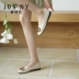 Giày Zhuo Shini của phụ nữ 2020 mới mùa thu mềm đế vuông ngón chân vuông cắt thấp giày đậu Hà Lan giản dị tất cả phù hợp với phụ nữ giày đơn - Giày cắt thấp