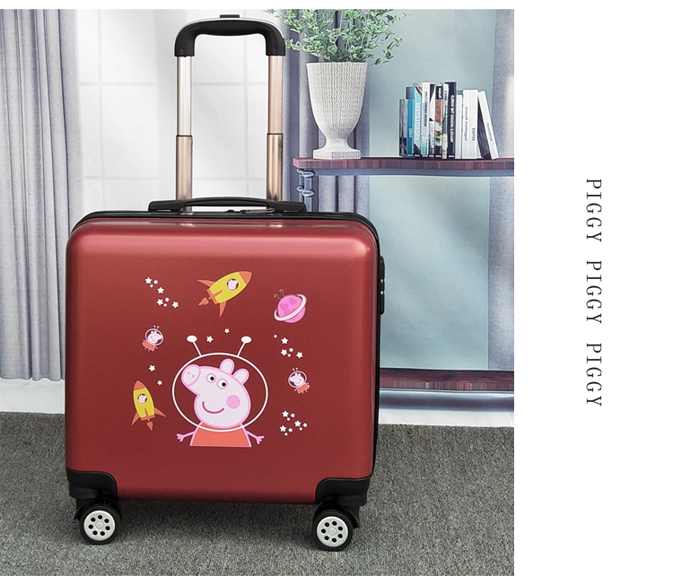 Vali retro 18 inch phim hoạt hình xe đẩy trường hợp nữ kinh doanh hộp hành lý 20 nhỏ nội trú ma-nơ-canh - Va li vali mr vui