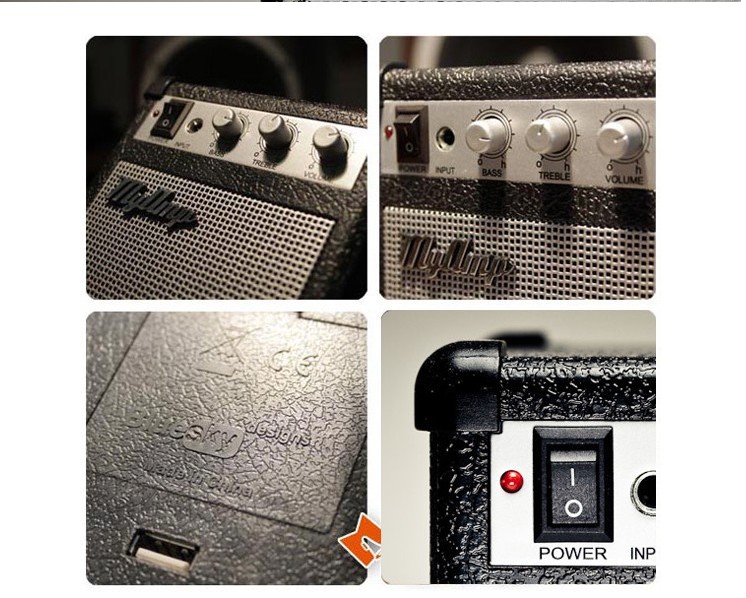 My AMP Retro Edition Guitar Ampli Loa máy tính nhỏ Creative Portable Portable MP3 Retro Audio - Loa loa loa lg xboom go pl7