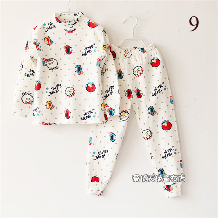 New Yiyou con kiến ​​nhỏ quần áo trẻ em cotton cotton mùa thu quần nhà đồ ngủ trong cổ áo đóng bộ đồ lót shop quần áo trẻ em