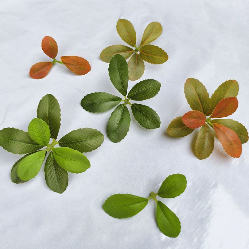 Simulated Island Spring Flower Leaves, Double-Layered Fake Leaves, Micro-Landscape Landscaping, Dead Branches, Decorative Plastic Leaves Simulated Island Spring Flower Leaves, Double-Layered Fake Leaves, Micro-Landscape Landscaping, Dead Branches, Decorative Plastic Leaves