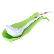 Food grade silicone soup spoon spatula pad colander spatula egg beater insulation pad spoon holder high temperature multi-function