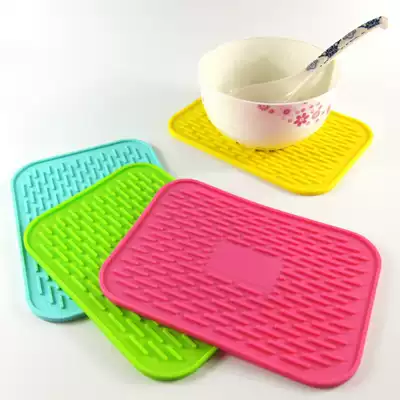 Thickened Anti-scalding silicone pot pad insulation mat rectangle mat pad coaster high temperature anti-slip fang tang dian