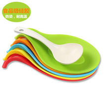 Large food grade silicone insulation placemat high temperature resistant thickening spoon rest spoon pad spoon pad spade spoon pad anti-scalding and easy to clean