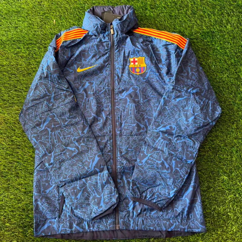 Vange Genuine Nike Barcelona Kidsren's Football Sports Hooded Jacket Cv4665-498 Vange Genuine Nike Barcelona Kidsren's Football Sports Hooded Jacket Cv4665-498