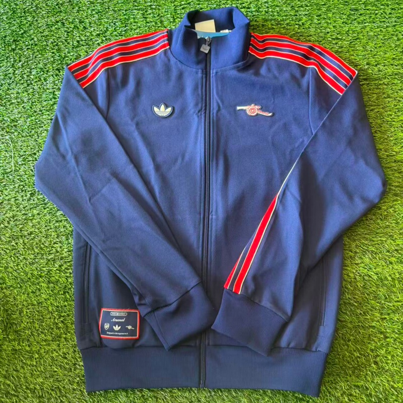 Vange Adidas Arsenal Football Casual Culture Zipper Stand Collar Retro Jacket Jf0544