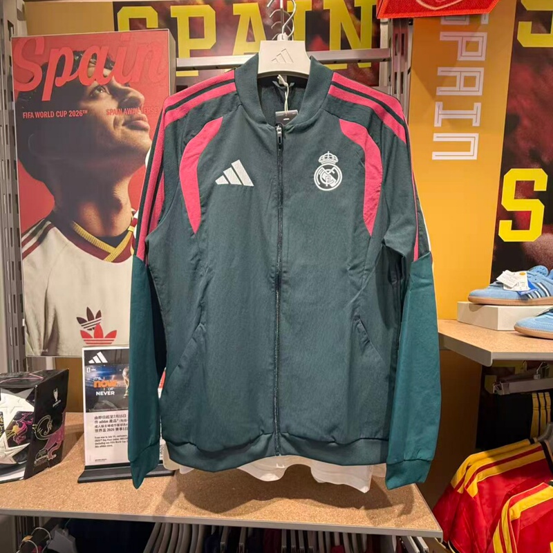 Vange Genuine Adidas 26-27 Season Real Madrid Football Sports Casual Jacket Kb6348
