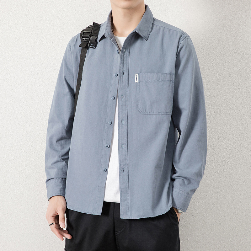 2025 Autumn Pure Cotton Men's Long-Sleeved Shirt Slightly Loose Casual Work Shirt Jacket Washed Jacket 2025 Autumn Pure Cotton Men's Long-Sleeved Shirt Slightly Loose Casual Work Shirt Jacket Washed Jacket