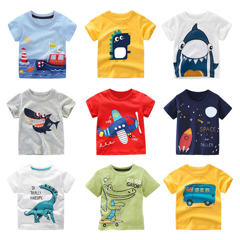 2020 new boy short sleeve T-shirt baby comfort child blouses male and female half sleeve child pure cotton casual inner lap