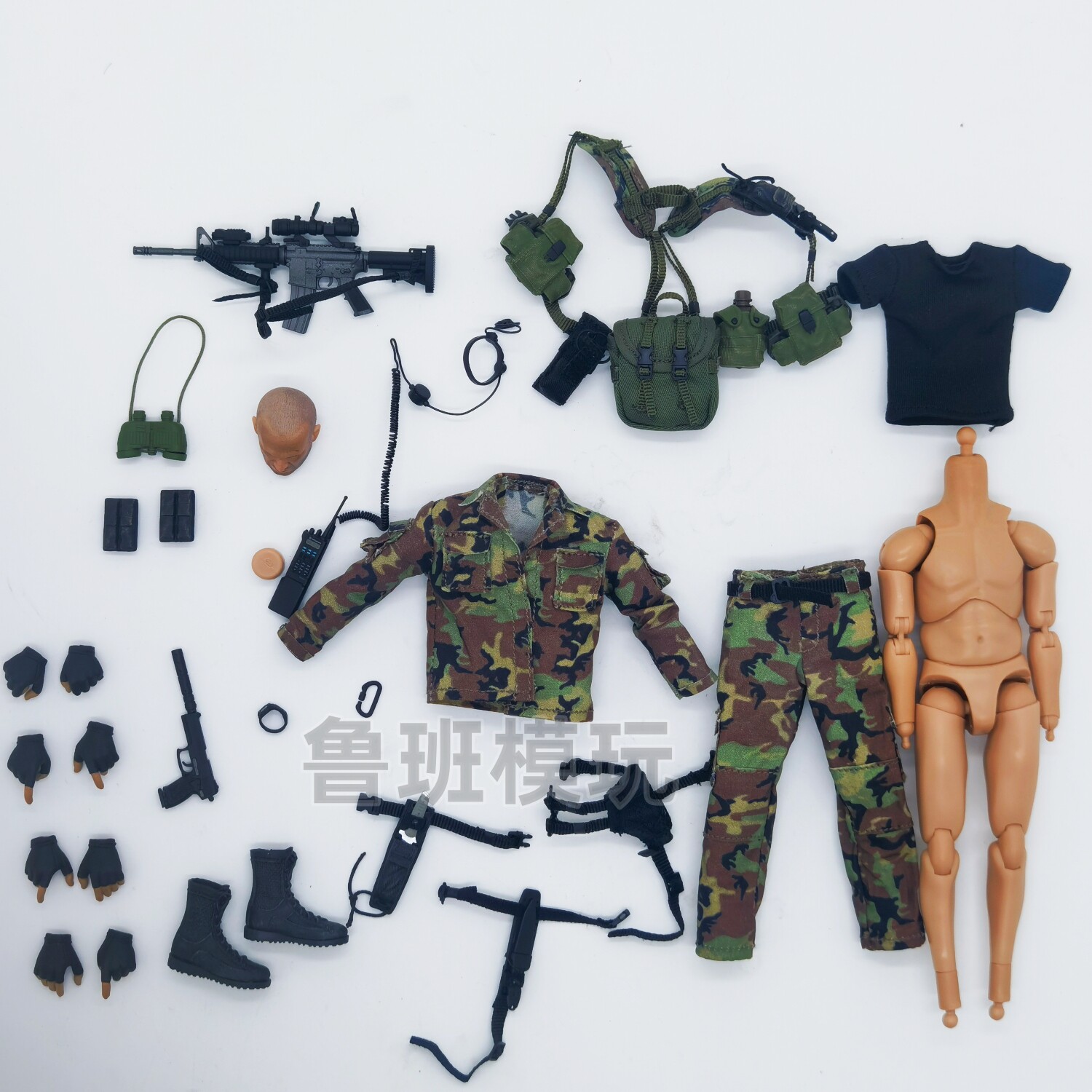 自卫队模型 收藏 1/12 Crazy Figure 海豹特种突击队队长拆卖散件配件DIY